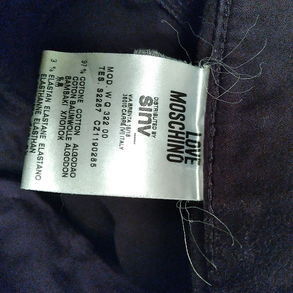 LOVE MOSCHINO Purple Straight Pants, size 31 - Picture 3 of 8